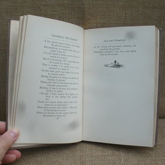 The Courtship of Miles Standish by Longfellow Hardcover 1895 Edition - Picture 13 of 16
